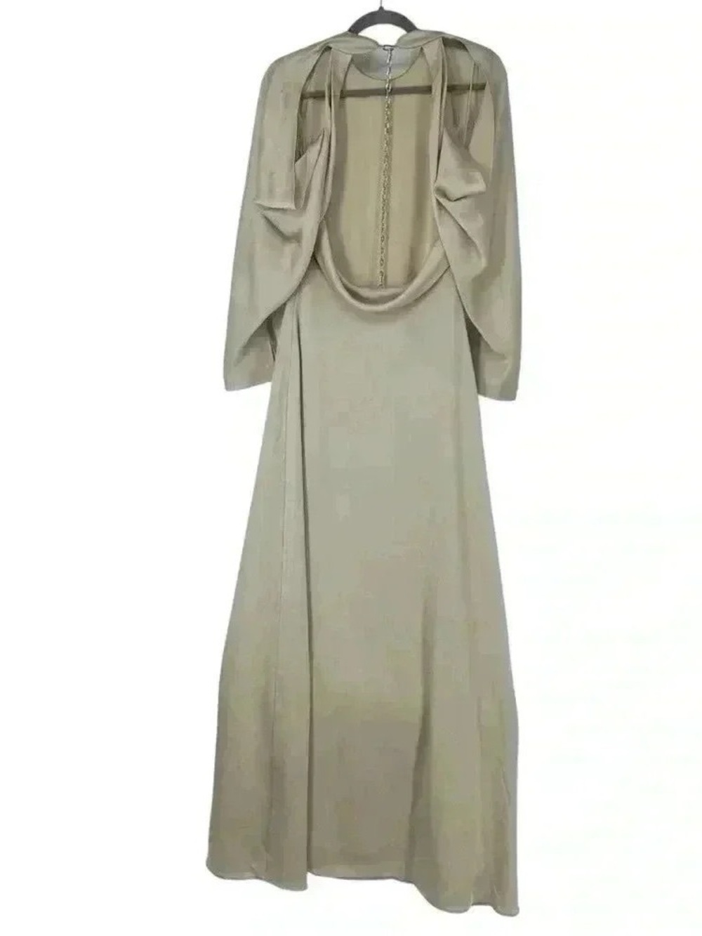 Jonathan Simkhai Caitlyn Champagne Satin Open-Back Gown NWT Women’s 4 – Bridal - Picture 4 of 15